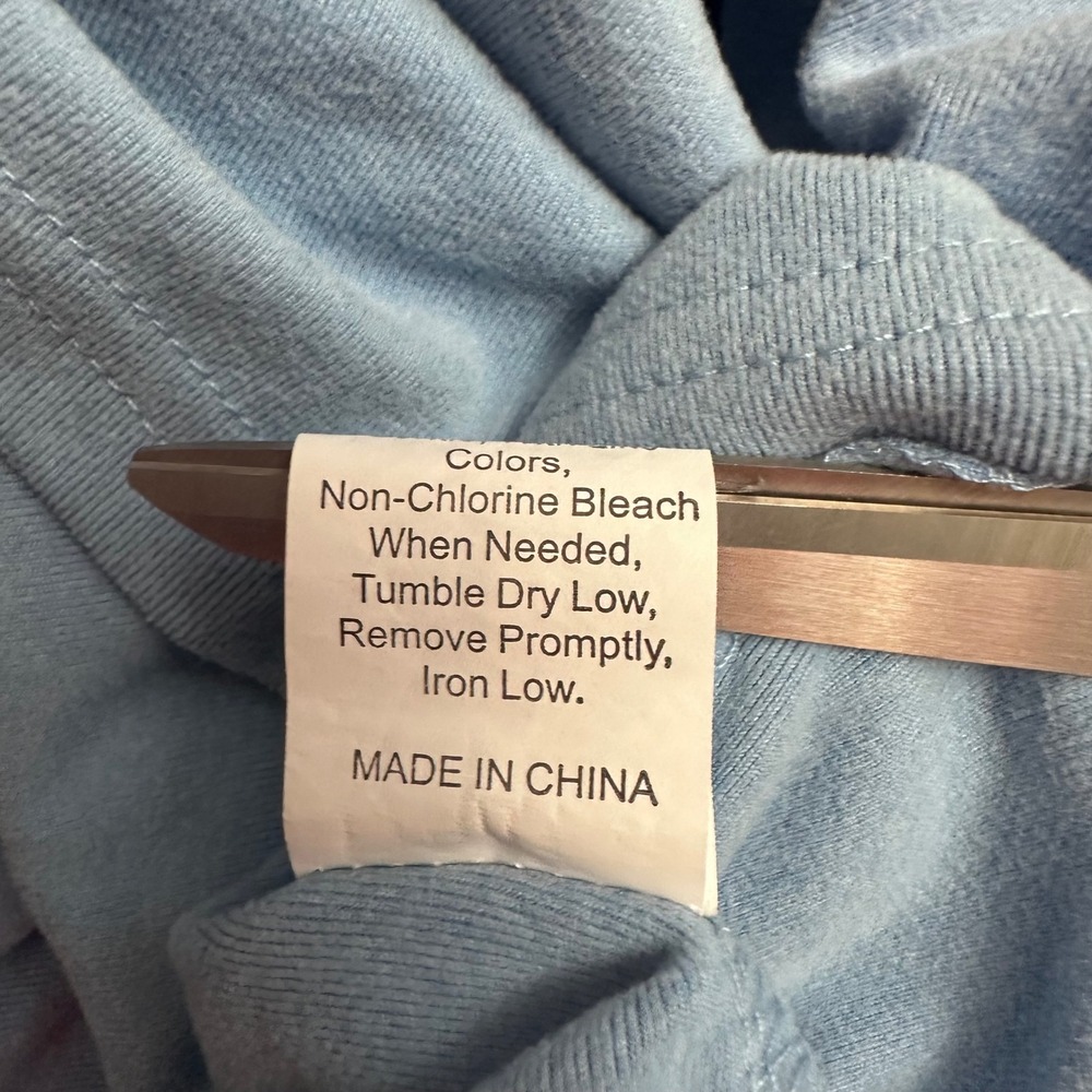 Anna-Kaci Light Blue Micro Velour Half Zip Hoodie Dress XL Drawstring Lounge - Picture 8 of 13